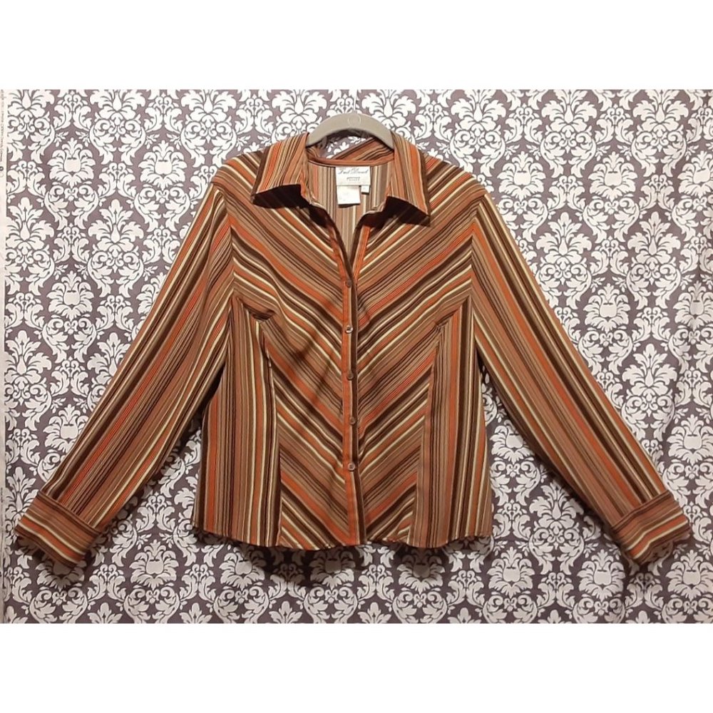 Vintage Fred David Brown Blouse